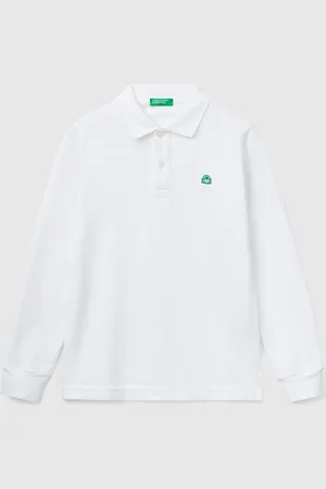 Benetton Langärmeliges Poloshirt Aus Biobaumwolle