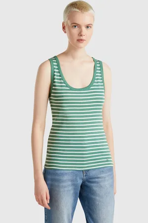 Benetton Gestreiftes Tanktop Aus 100 % Baumwolle