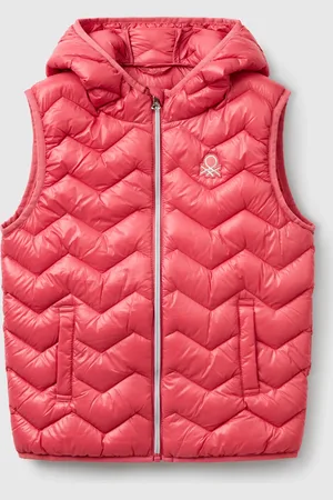 Benetton Wattierte Weste Mit Kapuze