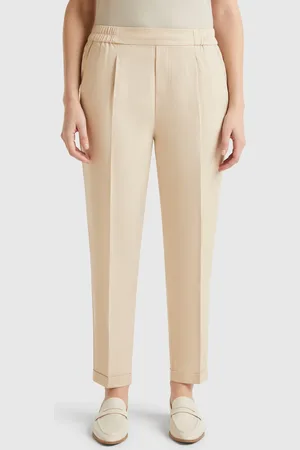 Benetton Fließende Hose Mit Bündchen