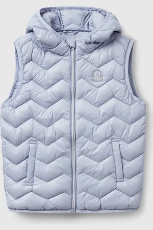 Benetton Wattierte Weste Mit Kapuze