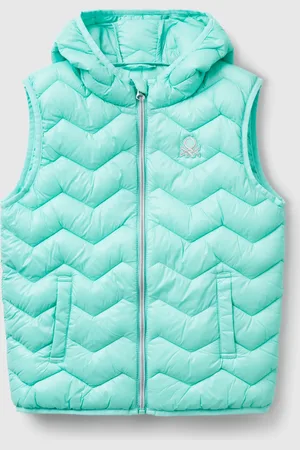Benetton Wattierte Weste Mit Kapuze