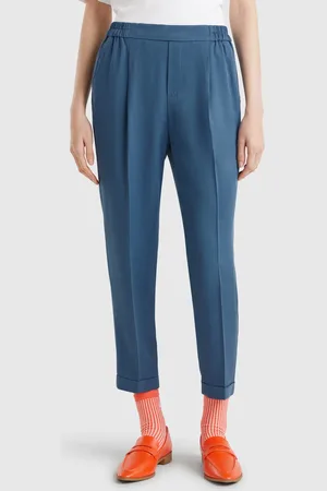 Benetton Fließende Hose Mit Bündchen