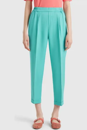 Benetton Fließende Hose Mit Bündchen