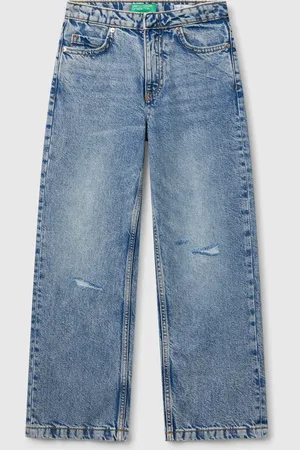 Benetton Gerade Jeans Mit Rissen