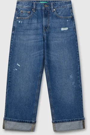 Benetton Gerade Jeans Mit Rissen