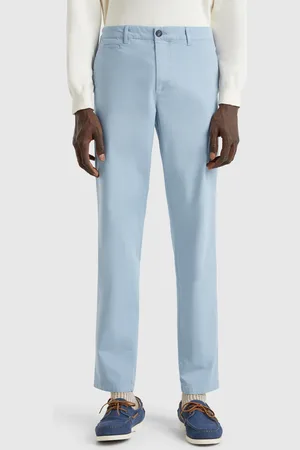 Benetton Chinohose Slim Fit In Graublau
