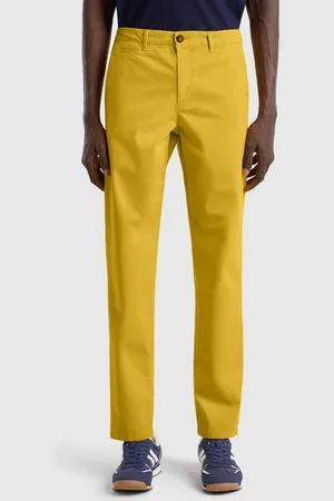 Benetton Chinohose Slim Fit In Senfgelb