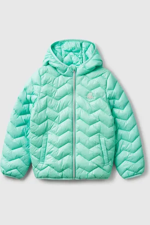 Benetton Wattierte Jacke Mit Kapuze