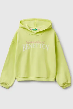 Benetton Sweatshirt Mit Druck Und Kapuze