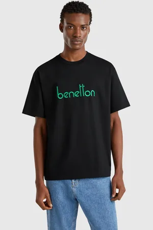 Benetton Over-fit-t-shirt Mit Logo-stickerei