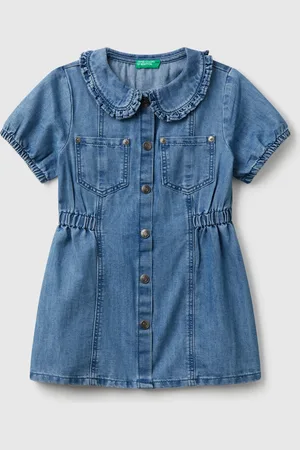 Benetton Kleid Mit Chambray-kragen