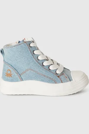 Benetton High-top-sneaker Mit Denim-effekt