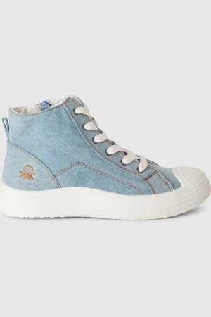 Benetton High-top-sneaker Mit Denim-effekt