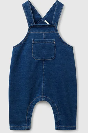 Benetton Baggy Fit Latzhose Aus Denim