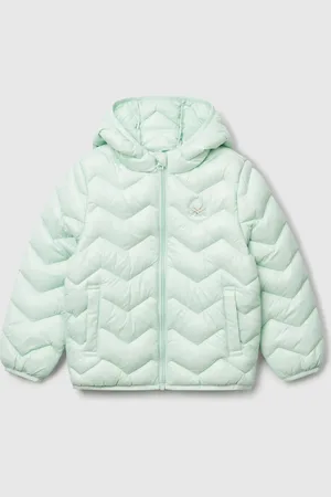 Benetton Wattierte Jacke Mit Kapuze