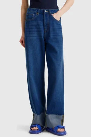 Benetton Weit Geschnittene Jeans Mit Bündchen