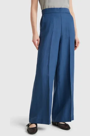 Benetton Palazzo-hose Aus 100 % Leinen