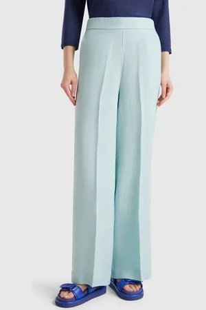 Benetton Palazzo-hose Aus 100 % Leinen