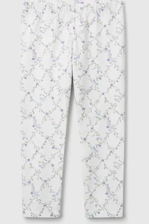 Benetton Cremefarbene Leggings Mit Print