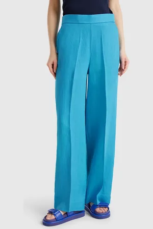 Benetton Palazzo-hose Aus 100 % Leinen