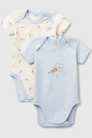 Benetton Zwei Kurzarm-bodys