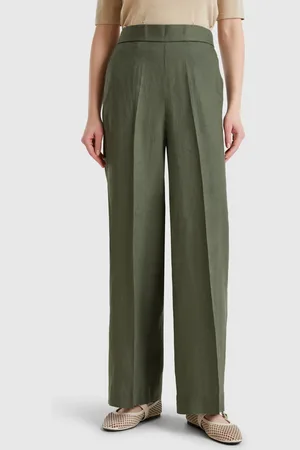 Benetton Palazzo-hose Aus 100 % Leinen