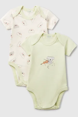 Benetton Zwei Kurzarm-bodys