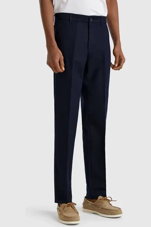 Benetton Slim-fit-chinohose Aus Leinenmischung