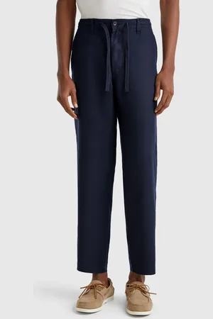 Benetton Hose Mit Kordelzug Aus Reinem Leinen