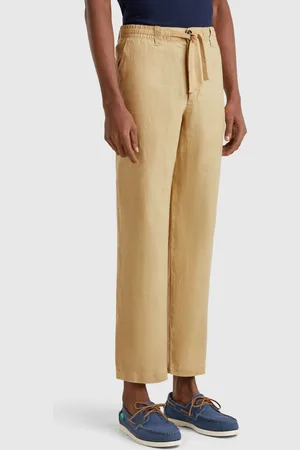 Benetton Hose Mit Kordelzug Aus Reinem Leinen