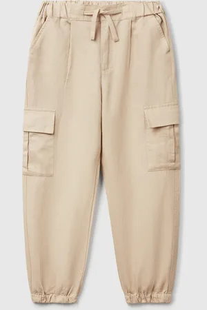 Benetton Cargohose Aus Leinenmischung