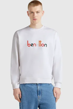 Benetton Warmes Sweatshirt Mit Gesticktem Logo