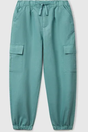 Benetton Cargohose Aus Leinenmischung