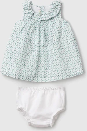 Benetton Kleid Mit Rüschenkragen