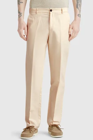 Benetton Slim-fit-chinohose Aus Leinenmischung
