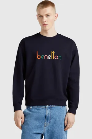 Benetton Warmes Sweatshirt Mit Gesticktem Logo
