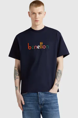 Benetton Over-fit-t-shirt Mit Logo-stickerei