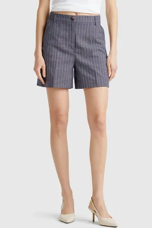 Benetton Kurze Nadelstreifenhose