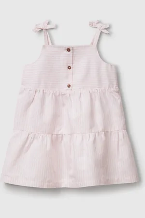 Benetton Volantkleid Mit Streifendruck