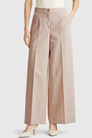 Benetton Palazzo-hose Mit Nadelstreifen