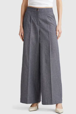 Benetton Palazzo-hose Mit Nadelstreifen