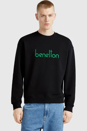 Benetton Warmes Sweatshirt Mit Gesticktem Logo