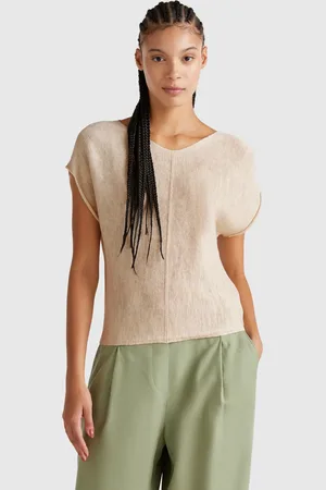 Benetton Pullover Aus Baumwolle Und Leinen