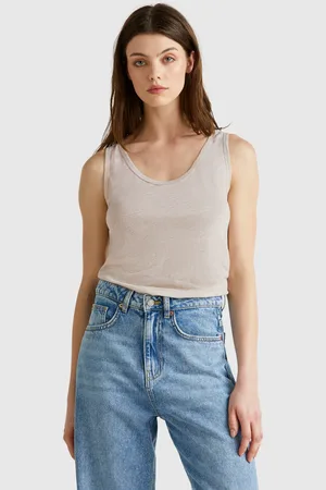 Benetton Tanktop Aus Reinem Leinen