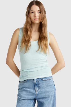 Benetton Tanktop Aus Reinem Leinen