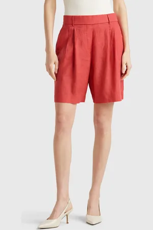 Benetton Bermudashorts Aus 100 % Leinen
