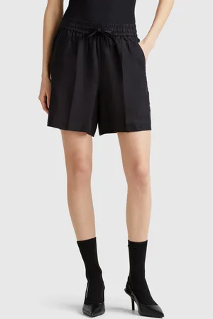 Benetton Shorts Aus Reinem Leinen Mit Kordelzug