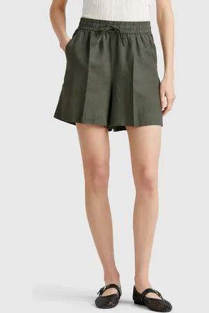 Benetton Shorts Aus Reinem Leinen Mit Kordelzug
