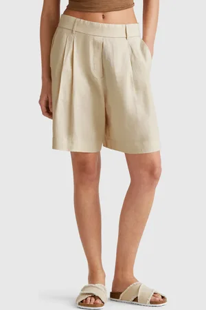 Benetton Bermudashorts Aus 100 % Leinen